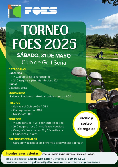 Cartel del Torneo Foes que se celebra el próximo día 31 en Pedrajas.