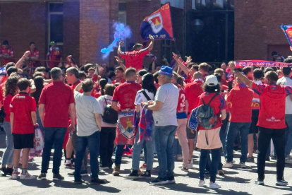 La afición rojilla ya se deja sentir en Teruel.