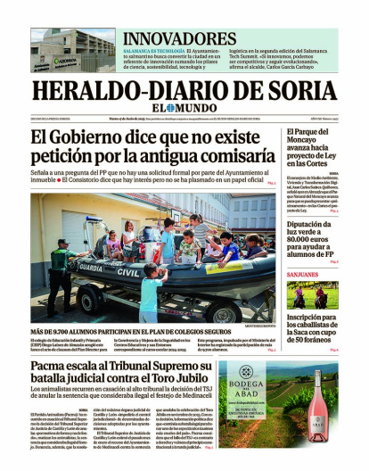Portada de Heraldo Diario de Soria del 17 de junio de 2025