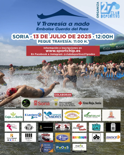 La Travesía a Nado del Embalse de la Cuerda del Pozo tiene lugar el próximo 13 de julio.