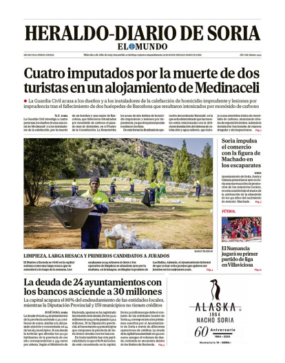 Portada de Heraldo Diario de Soria del 2 de julio de 2025