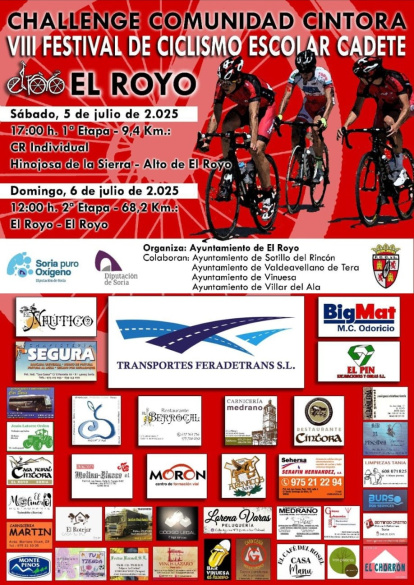 Cartel de la prueba ciclista cadete que se celebra este fin de semana.