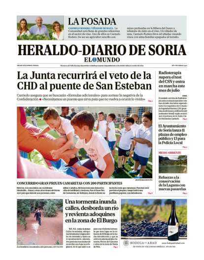 Portada de Heraldo-Diario de Soria de 11 de julio de 2025