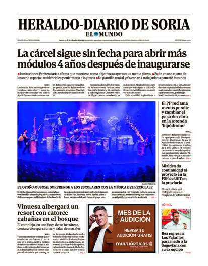 Portada de Heraldo-Diario de Soria de 25 de septiembre de 2025.