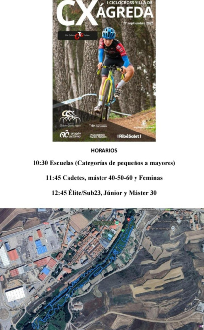 Horarios de las diferentes categorías en la cita agredeña.