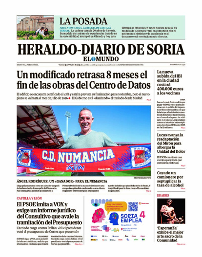 Portada de Heraldo-Diario de Soria del 17 de octubre de 2025.