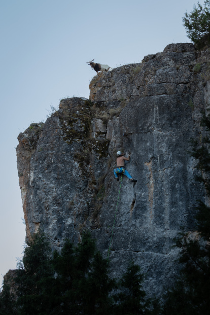 Zona de escalada entre Valdenebro y Boós, a orillas del cauce del Sequillo.
