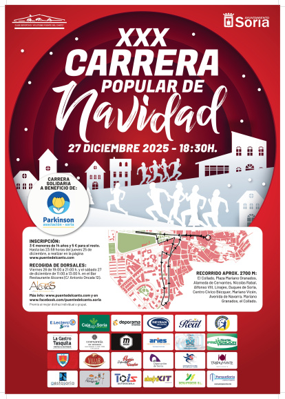 Cartel de la Carrera de Navidad del Puente del Canto.