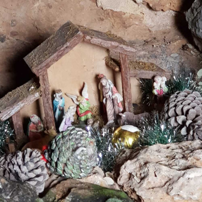 El Belén ya está instalado en el refugio de pastores