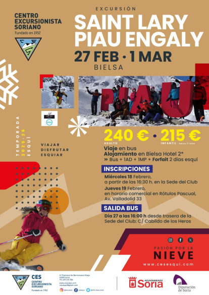 Cartel de la excursión del CES al pirineo francés.