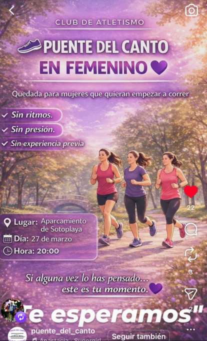 Cartel de la convocatoria realizada por el Puente del Canto.