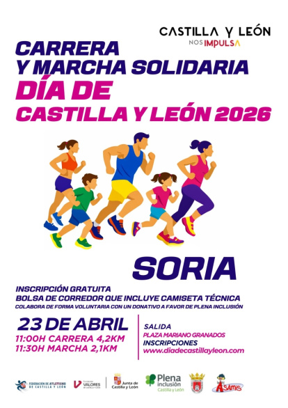 Cartel de la carrera que se celebra en el Día de Castilla y León.