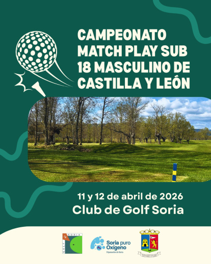 Cartel del campeonato que se celebra en el Club de Golf Soria.