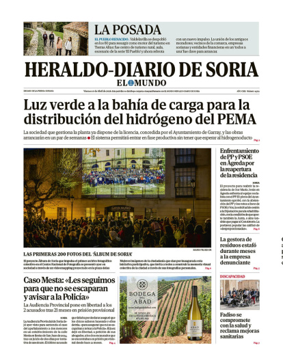 Portada de Heraldo-Diario de Soria del 10 de abril de 2026.