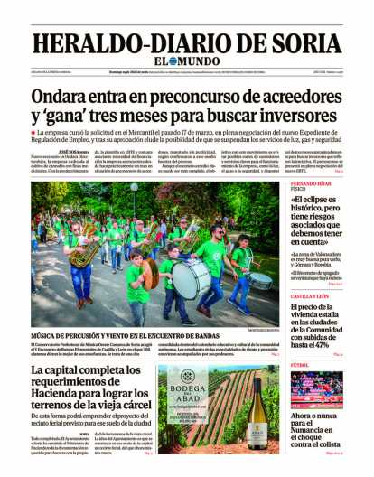 Heraldo Diario de Soria del 19 de abril de 2026,