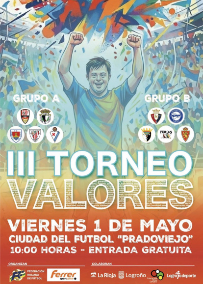 Cartel del torneo inclusivo en el que participa el C.D. Numancia.