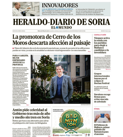 Portada de Heraldo-Diario de Soria del 5 de mayo de 2026.