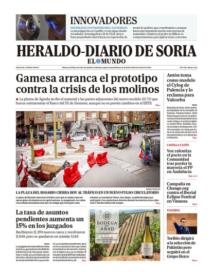 Portada de Heraldo-Diario de Soria del 19 de mayo de 2026