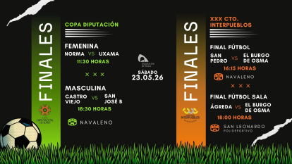 Cartel de las finales de la Copa Diputación de fútbol.