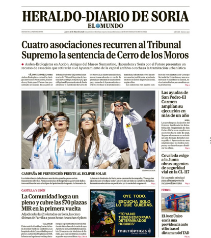 Portada de Heraldo-Diario de Soria del 28 de mayo de 2026