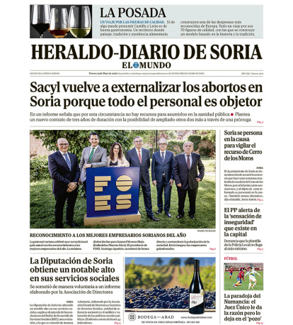 Portada de Heraldo-Diario de Soria del 29 de mayo de 2026