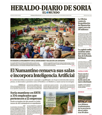 Portada de Heraldo-Diario de Soria del 31 de mayo de 2026,