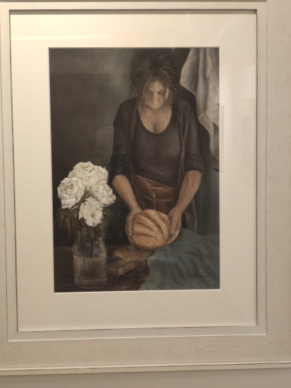 Una serie de pinturas sobre el pan y la labor del panadero