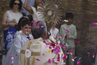 Las hermosas alfombras florales adornaron el paseo procesional