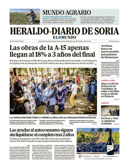 Portada de Heraldo-Diario de Soria del 6 de julio de 2026.