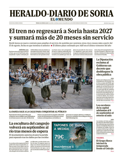 Portada de Heraldo-Diario de Soria del 11 de julio de 2026.