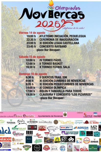 Cartel de la Olimpiadas de Noviercas de este año.