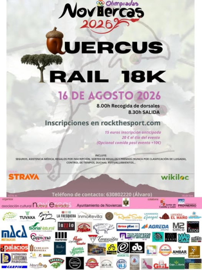 Cartel del Trail de Noviercas que se celebra con motivo de la particular olimpiada de la localidad.